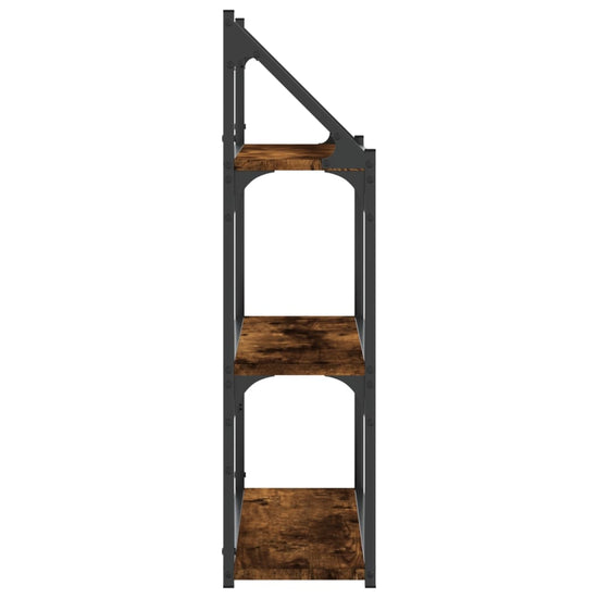Wandrek 3-laags 60x21x78,5 cm bewerkt hout gerookt eikenkleurig MeubelReus