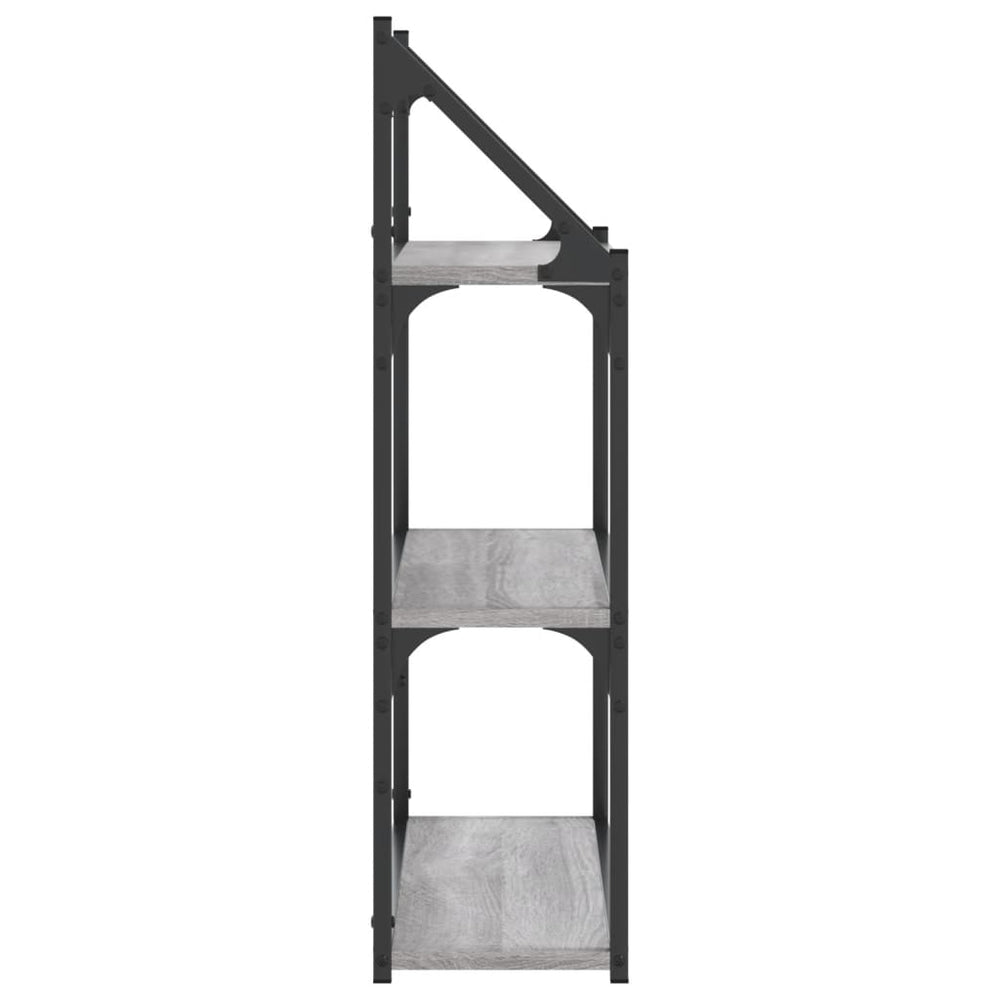 Wandrek 3-laags 60x21x78,5 cm bewerkt hout grijs sonoma MeubelReus