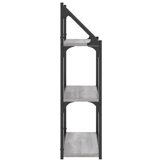 Wandrek 3-laags 60x21x78,5 cm bewerkt hout grijs sonoma MeubelReus