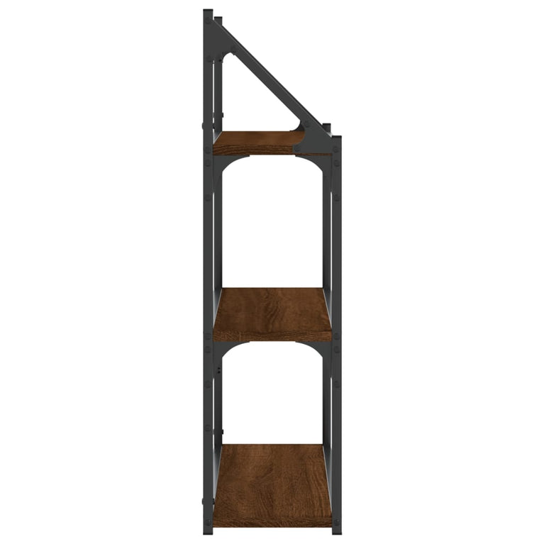 Wandrek 3-laags 60x21x78,5 cm bewerkt hout bruin eikenkleur MeubelReus