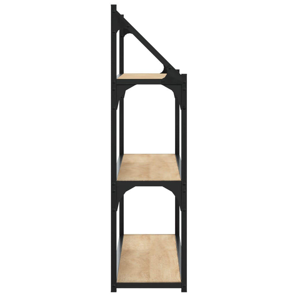 Wandrek 3-laags 80x21x78,5 cm bewerkt hout sonoma eikenkleurig MeubelReus