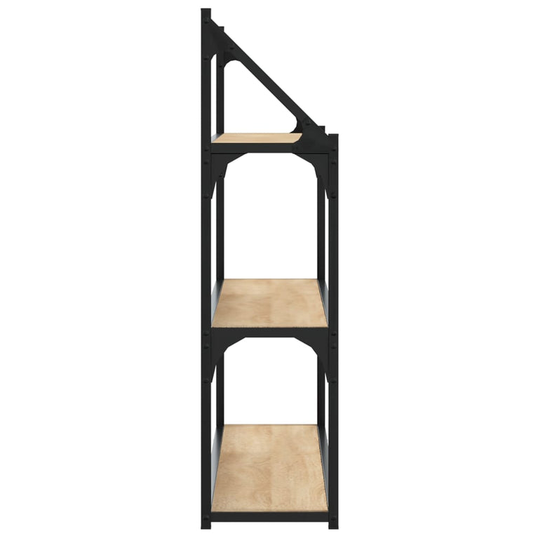 Wandrek 3-laags 80x21x78,5 cm bewerkt hout sonoma eikenkleurig MeubelReus