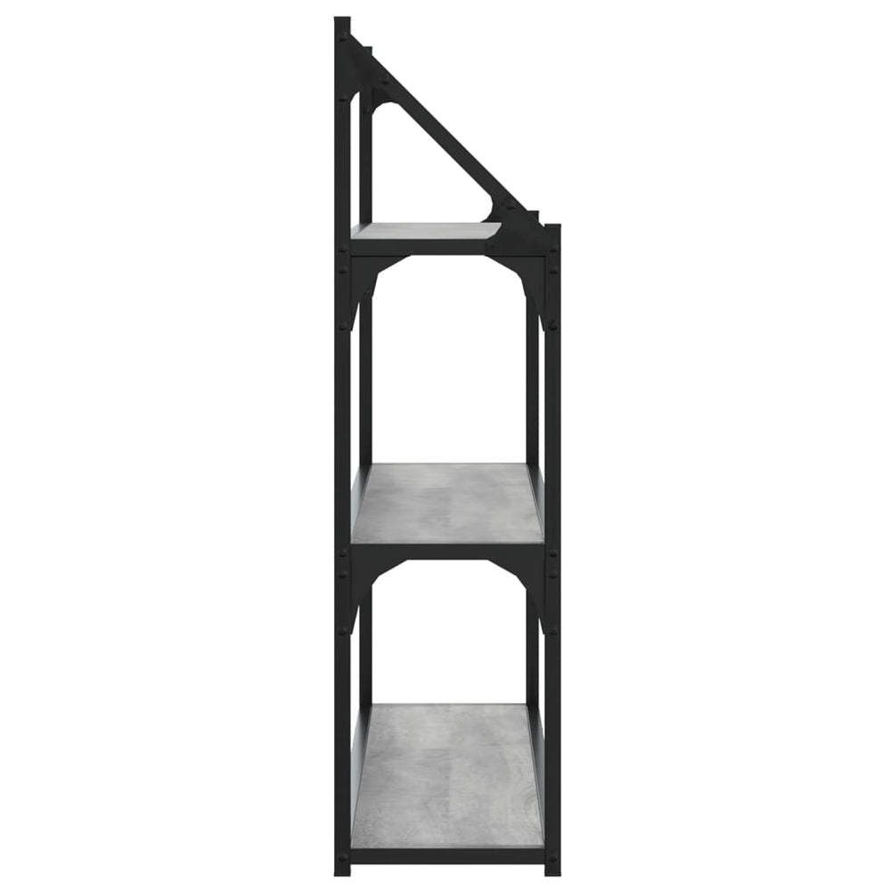 Wandrek 3-laags 80x21x78,5 cm bewerkt hout grijs sonoma MeubelReus