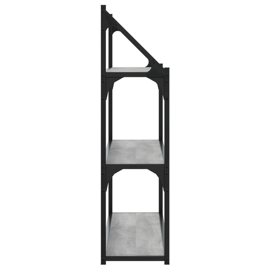 Wandrek 3-laags 80x21x78,5 cm bewerkt hout grijs sonoma MeubelReus