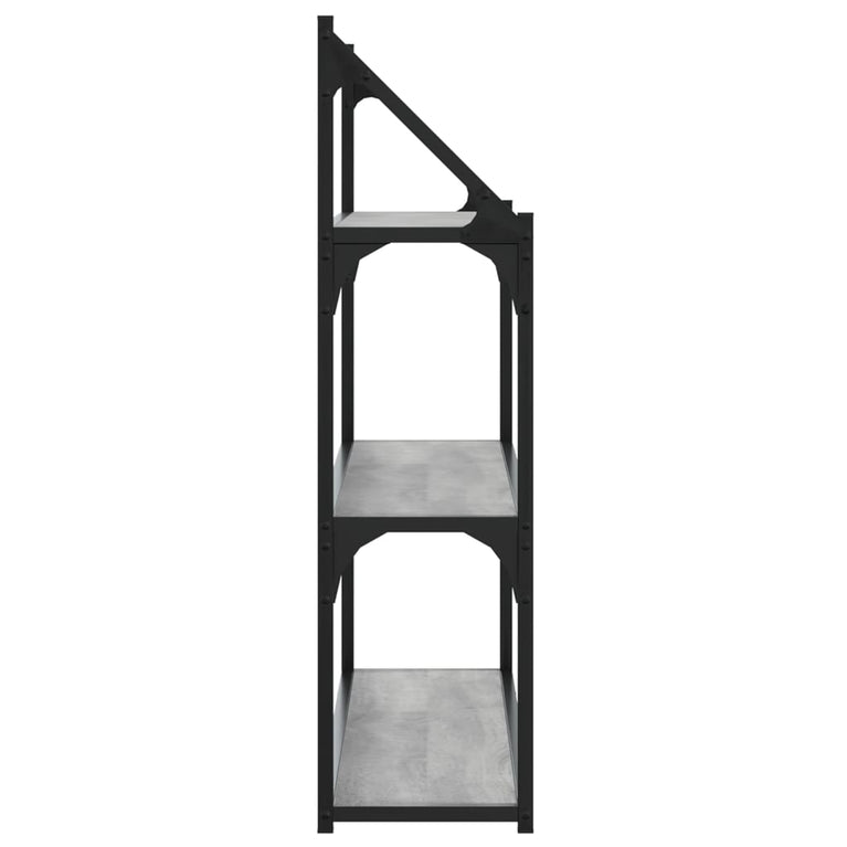 Wandrek 3-laags 80x21x78,5 cm bewerkt hout grijs sonoma MeubelReus