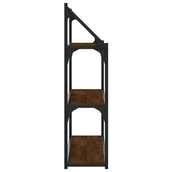 Wandrek 3-laags 80x21x78,5 cm bewerkt hout bruin eikenkleur MeubelReus