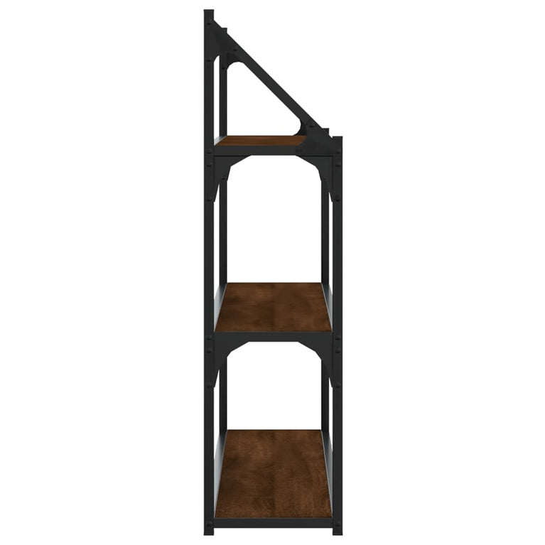 Wandrek 3-laags 80x21x78,5 cm bewerkt hout bruin eikenkleur MeubelReus