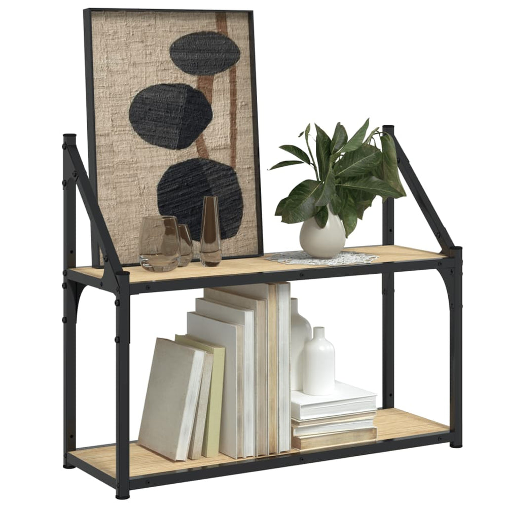 Wandrek 2-laags 60x21x51 cm bewerkt hout sonoma eikenkleurig MeubelReus