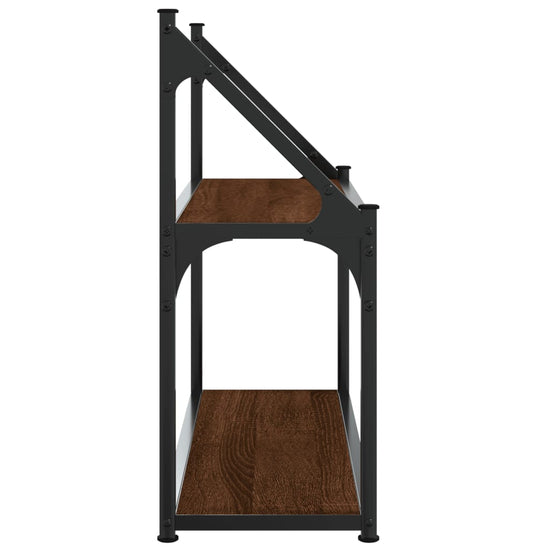 Wandrek 2-laags 60x21x51 cm bewerkt hout bruin eikenkleur MeubelReus