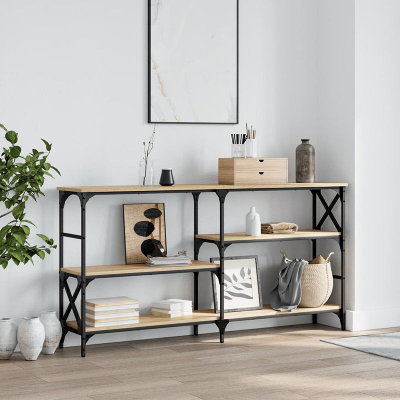 Wandtafel 150x29x76,5 cm bewerkt hout sonoma eikenkleurig MeubelReus