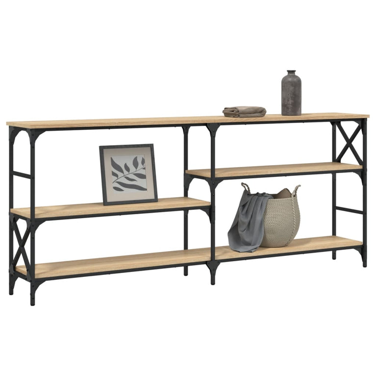 Wandtafel 180x29x76,5 cm bewerkt hout sonoma eikenkleurig MeubelReus