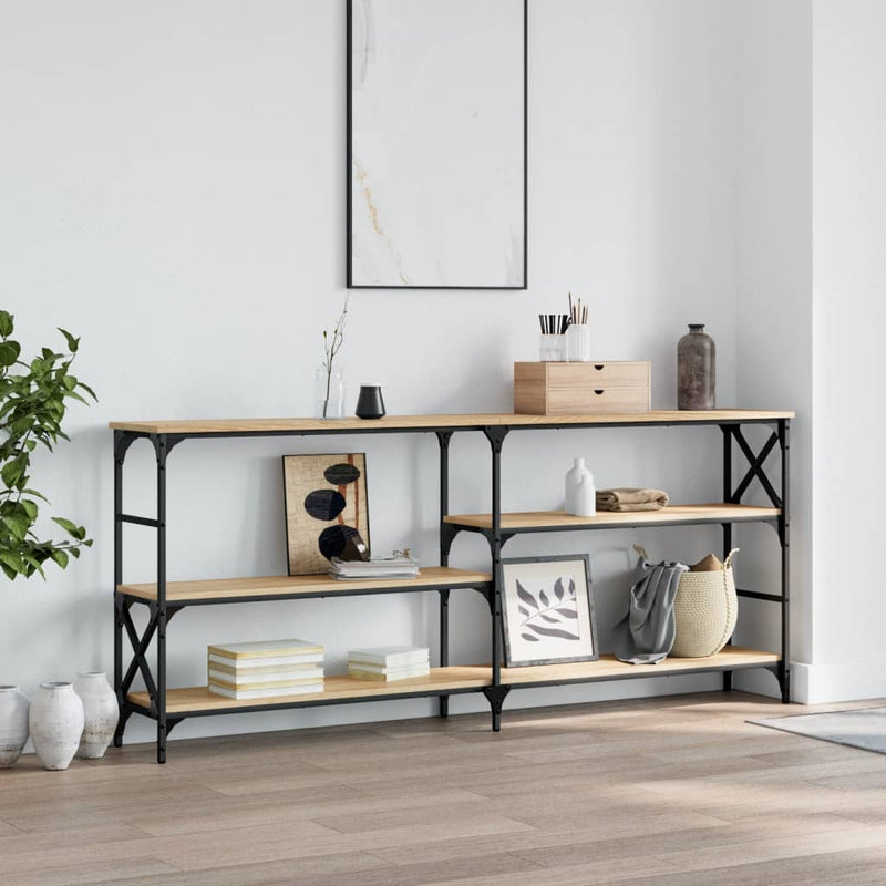 Wandtafel 180x29x76,5 cm bewerkt hout sonoma eikenkleurig MeubelReus