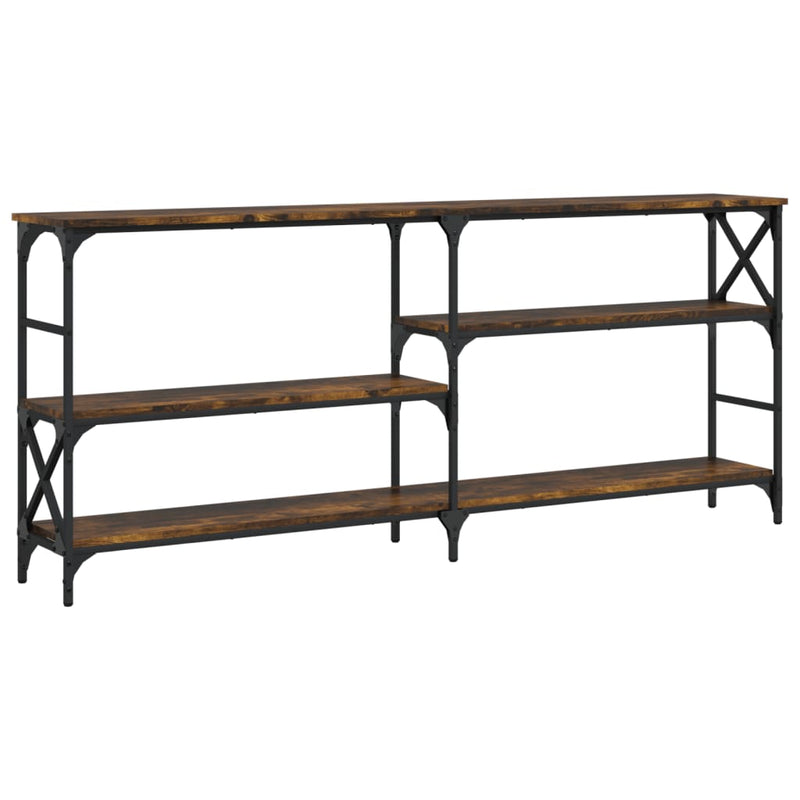 Wandtafel 180x29x76,5 cm bewerkt hout gerookt eikenkleurig MeubelReus