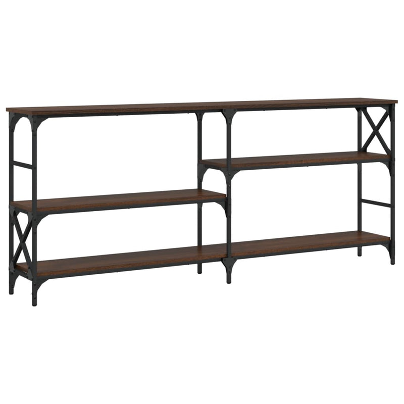 Wandtafel 180x29x76,5 cm bewerkt hout bruin eikenkleur MeubelReus
