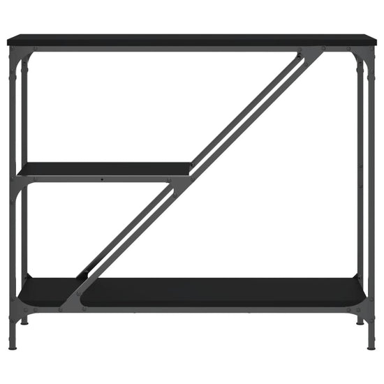 Wandtafel 88,5x30x75 cm bewerkt hout zwart MeubelReus