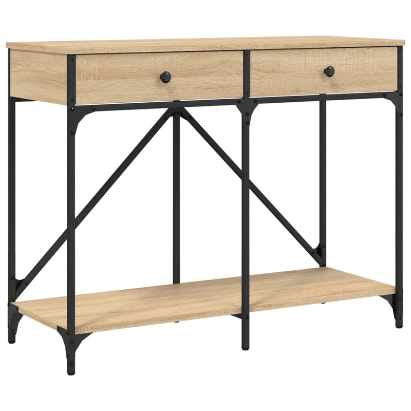 Wandtafel 100x39x78,5 cm bewerkt hout sonoma eikenkleurig MeubelReus