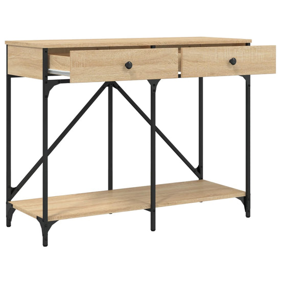 Wandtafel 100x39x78,5 cm bewerkt hout sonoma eikenkleurig MeubelReus