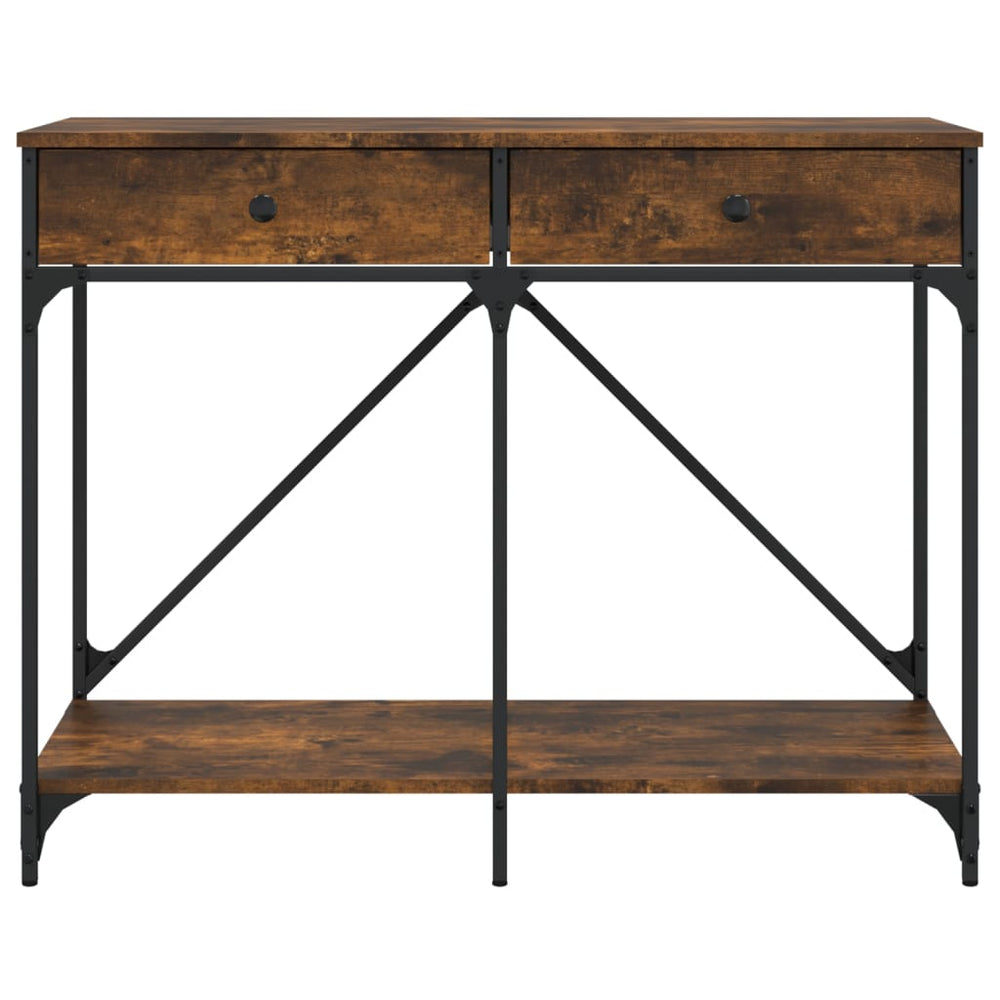 Wandtafel 100x39x78,5 cm bewerkt hout gerookt eikenkleurig MeubelReus
