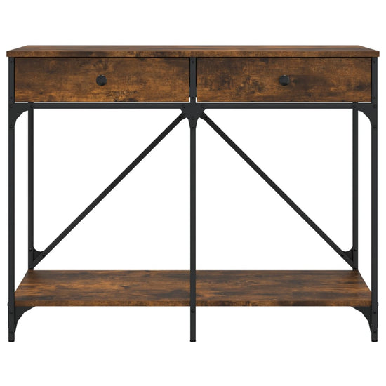 Wandtafel 100x39x78,5 cm bewerkt hout gerookt eikenkleurig MeubelReus