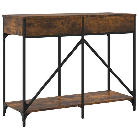 Wandtafel 100x39x78,5 cm bewerkt hout gerookt eikenkleurig MeubelReus