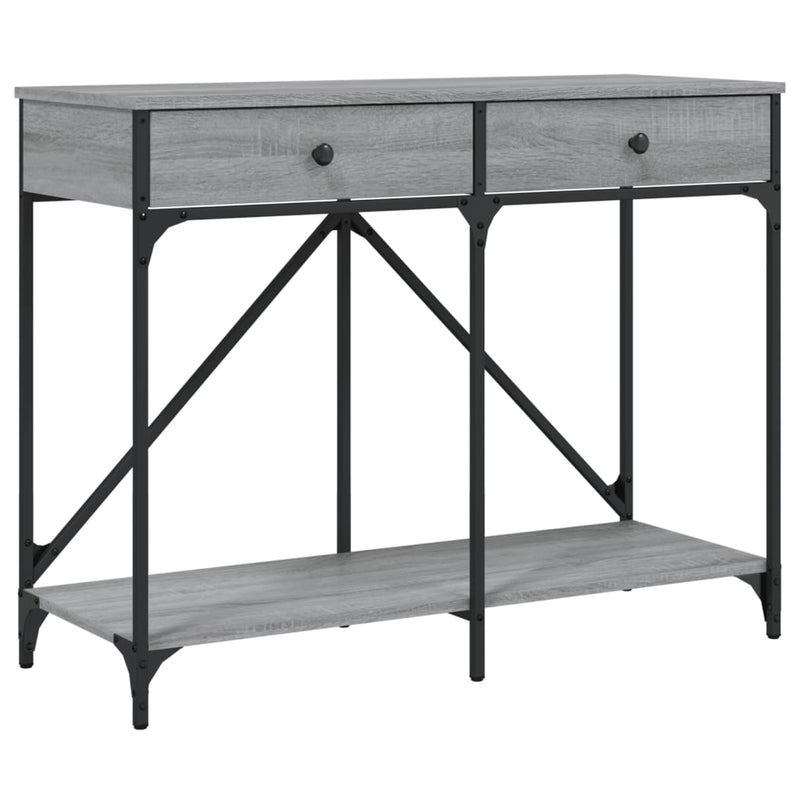 Wandtafel 100x39x78,5 cm bewerkt hout grijs sonoma eikenkleurig MeubelReus