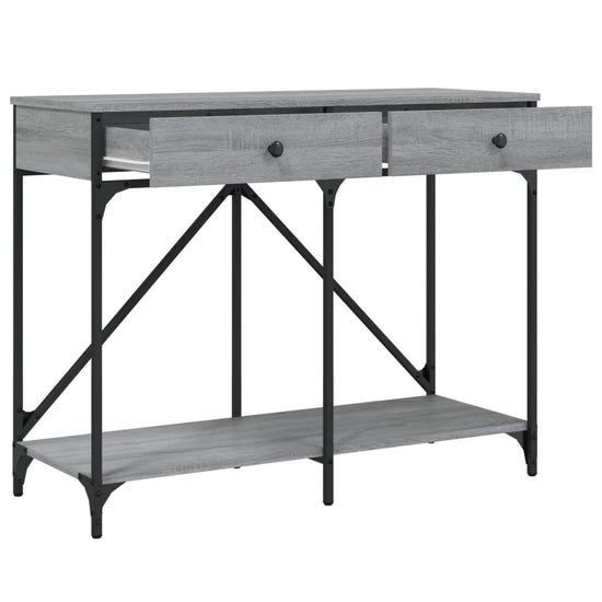 Wandtafel 100x39x78,5 cm bewerkt hout grijs sonoma eikenkleurig MeubelReus