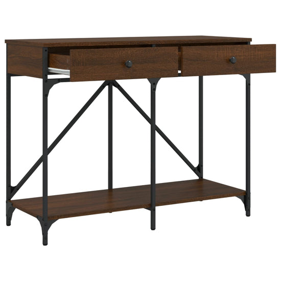 Wandtafel 100x39x78,5 cm bewerkt hout bruin eikenkleur MeubelReus