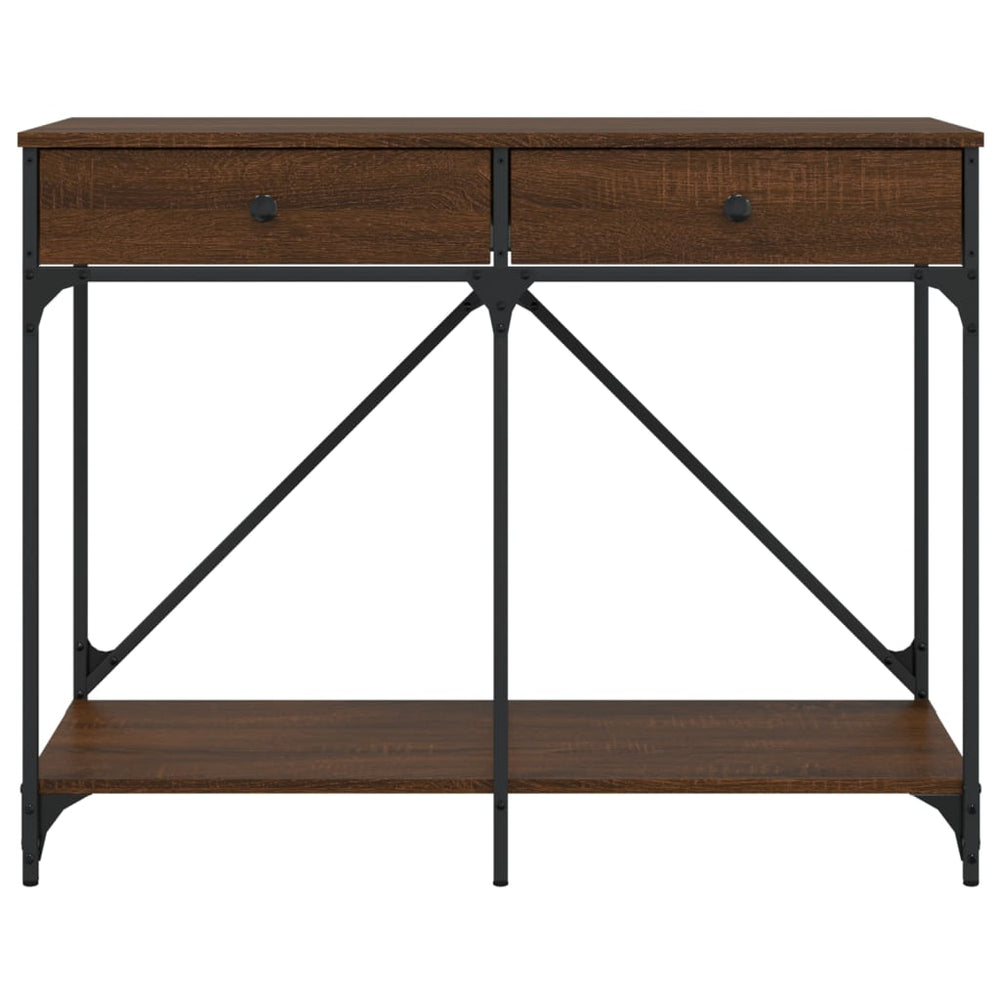Wandtafel 100x39x78,5 cm bewerkt hout bruin eikenkleur MeubelReus