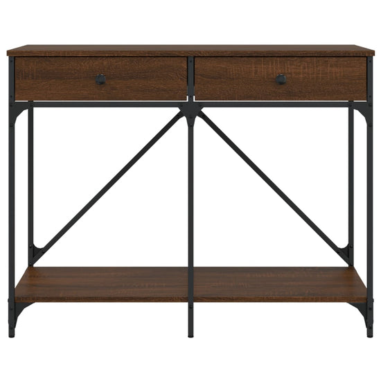 Wandtafel 100x39x78,5 cm bewerkt hout bruin eikenkleur MeubelReus