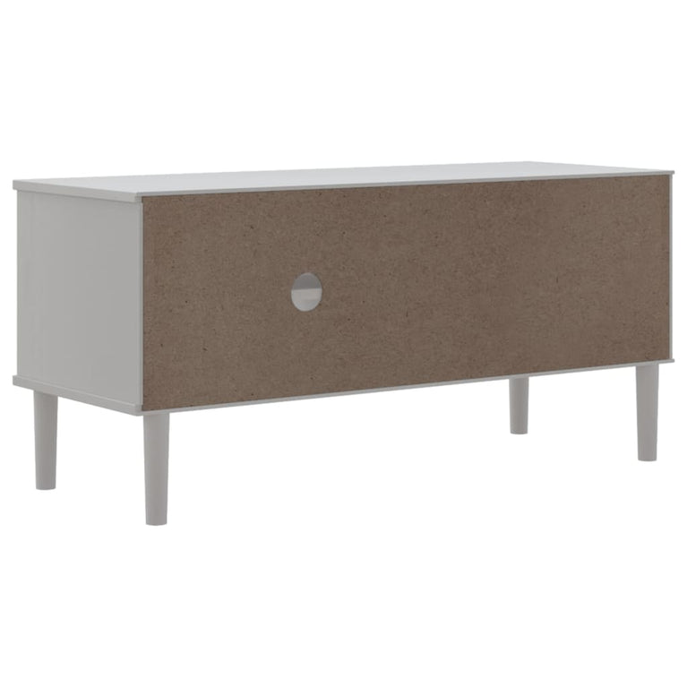 Tv-meubel SENJA 106x40x49 cm rattan massief grenenhout wit MeubelReus