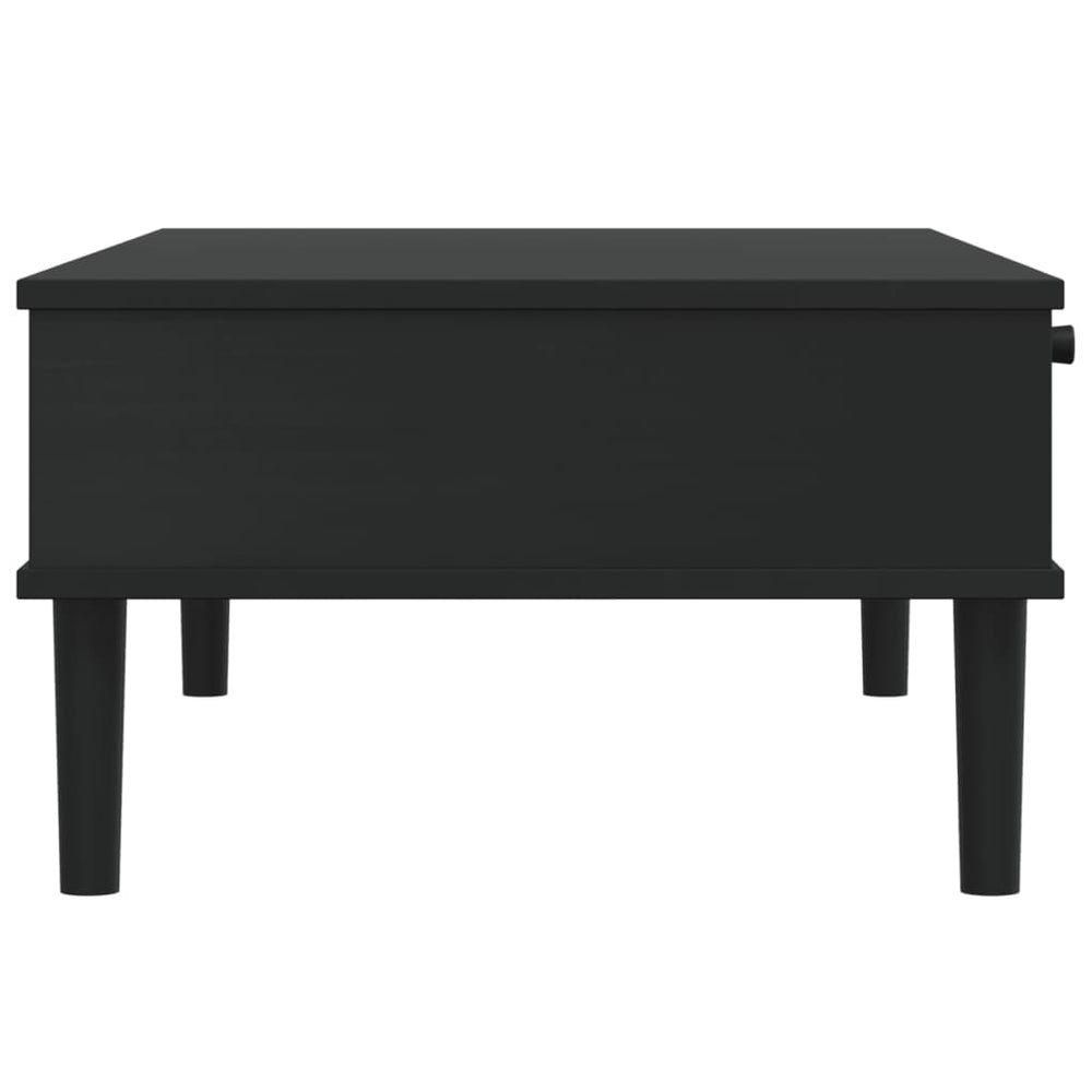 Salontafel SENJA 100x55x33 cm rattan-look massief hout zwart MeubelReus