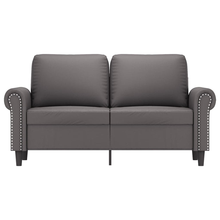 Tweezitsbank 120 cm kunstleer grijs