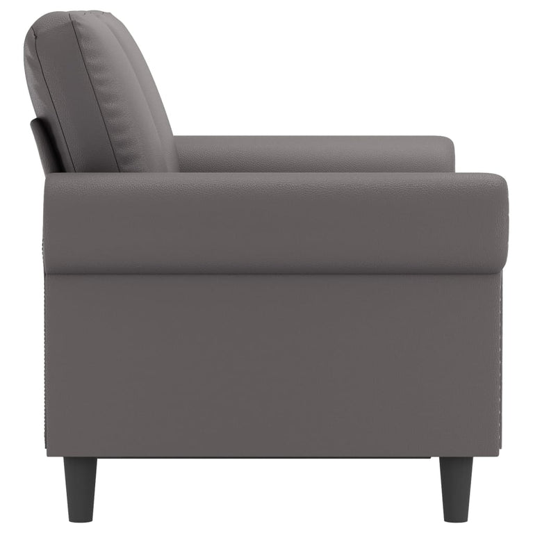 Tweezitsbank 120 cm kunstleer grijs