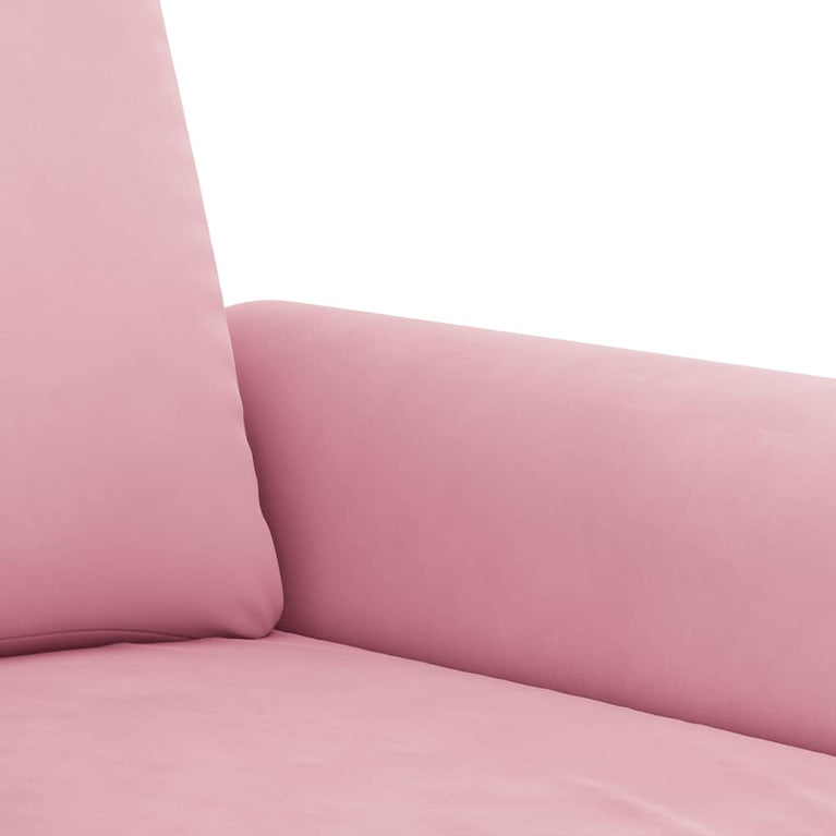 Fauteuil 60 cm fluweel roze