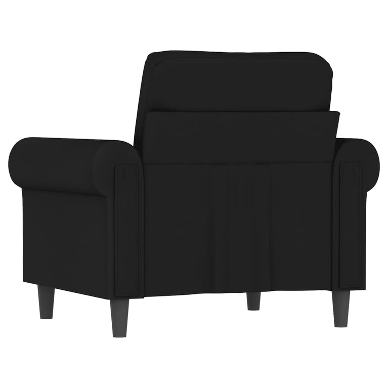 Fauteuil 60 cm fluweel zwart