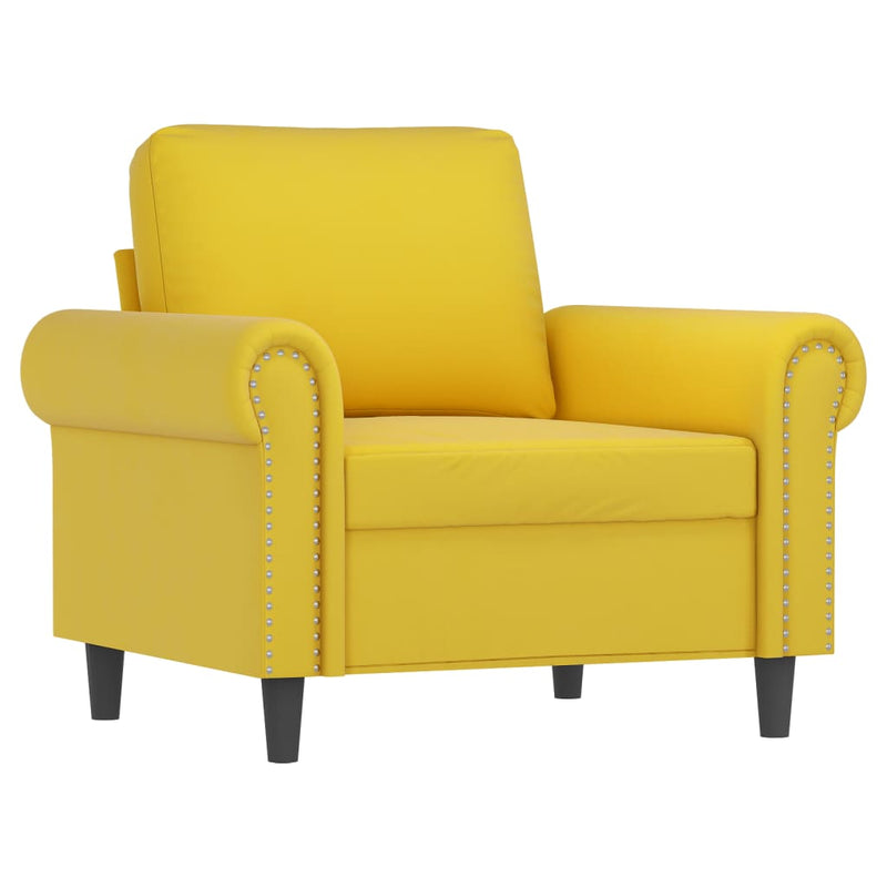 Fauteuil 60 cm fluweel geel