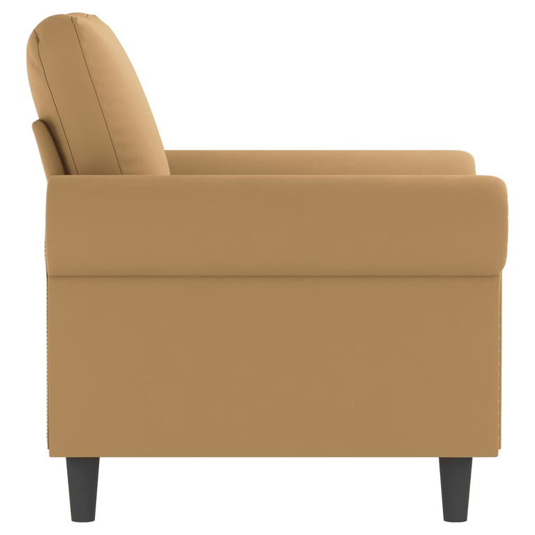 Fauteuil 60 cm fluweel bruin