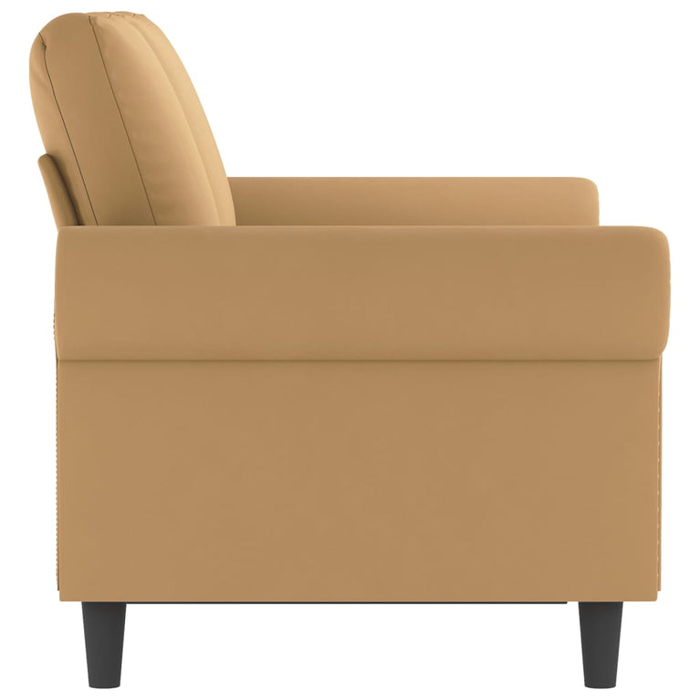 Tweezitsbank 120 cm fluweel bruin