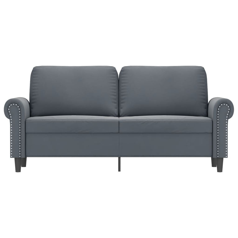 Tweezitsbank 140 cm fluweel donkergrijs