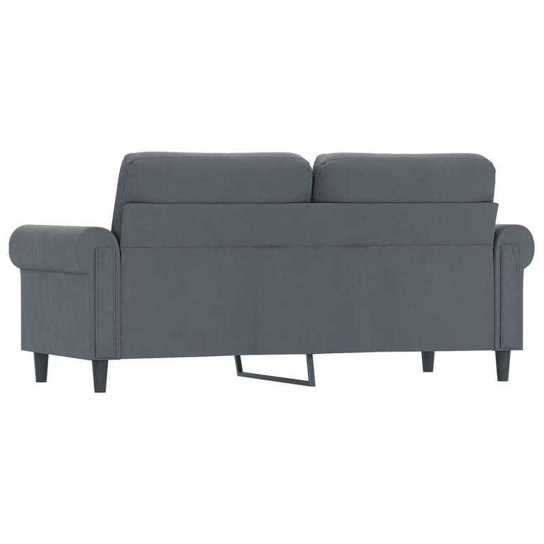 Tweezitsbank 140 cm fluweel donkergrijs