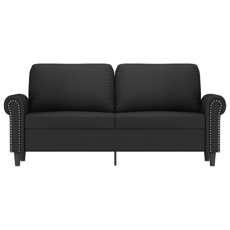 Tweezitsbank 140 cm fluweel zwart