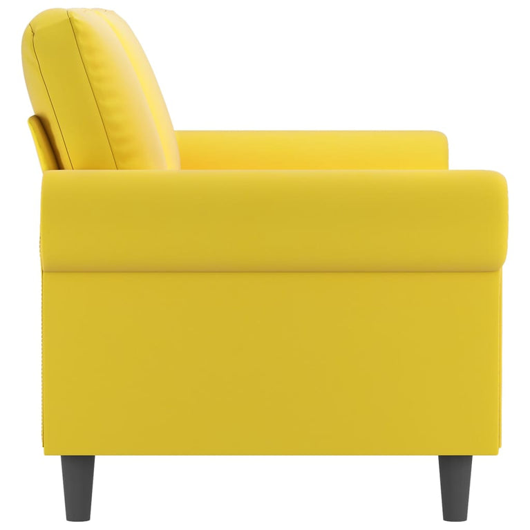 Tweezitsbank 140 cm fluweel geel
