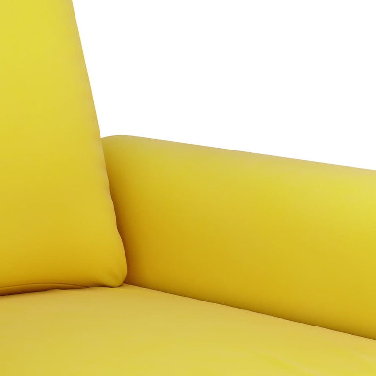 Tweezitsbank 140 cm fluweel geel