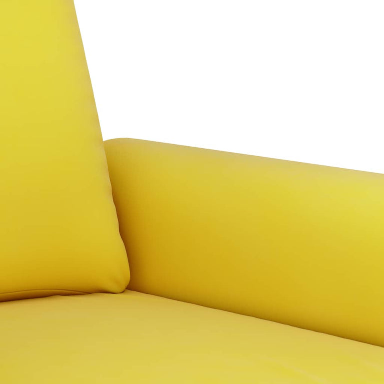 Driezitsbank 180 cm fluweel geel