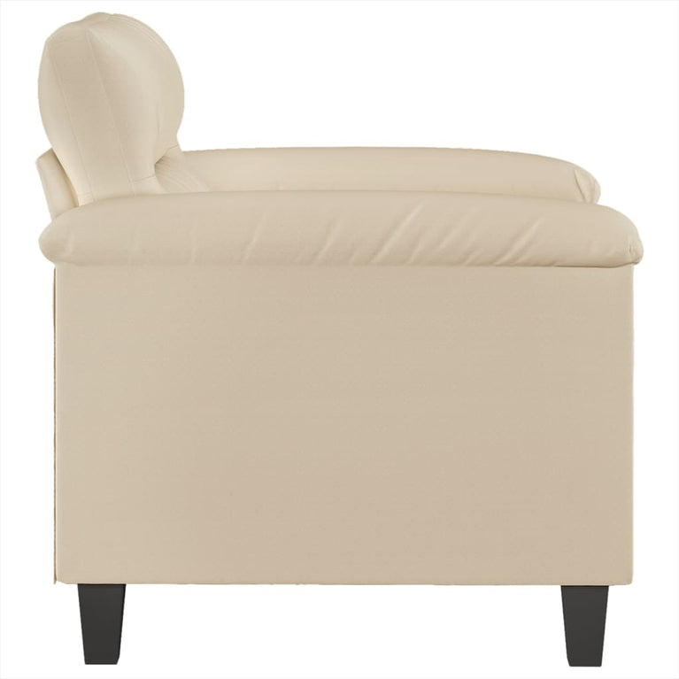Fauteuil 60 cm microvezelstof crèmekleurig