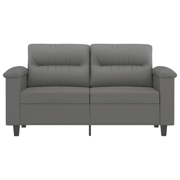 Tweezitsbank 120 cm microvezelstof donkergrijs