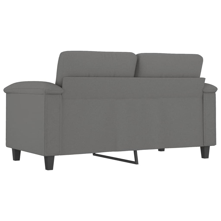 Tweezitsbank 120 cm microvezelstof donkergrijs
