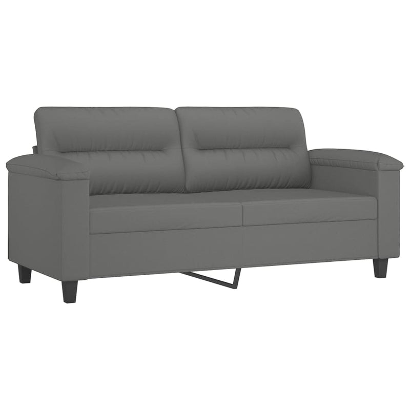 Tweezitsbank 140 cm microvezelstof donkergrijs
