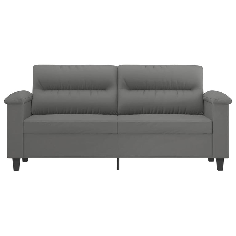 Tweezitsbank 140 cm microvezelstof donkergrijs
