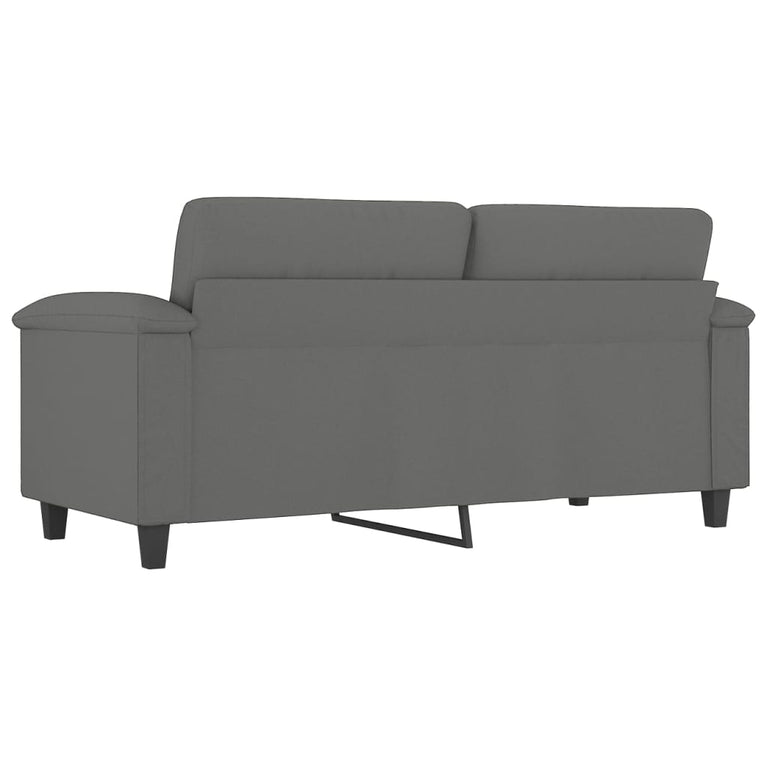 Tweezitsbank 140 cm microvezelstof donkergrijs